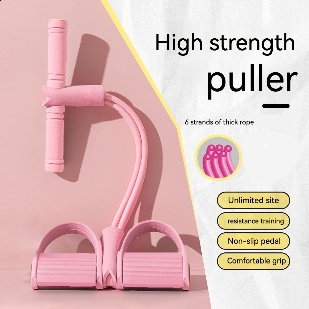 1 Piece Pedal Resistance Band, Yoga Pedal Puller Resistance Band with Handle, Fitness Elastic Band, Tension Rope, Suitable For Abdomen, Waist, Arm, Leg Stretching And Training