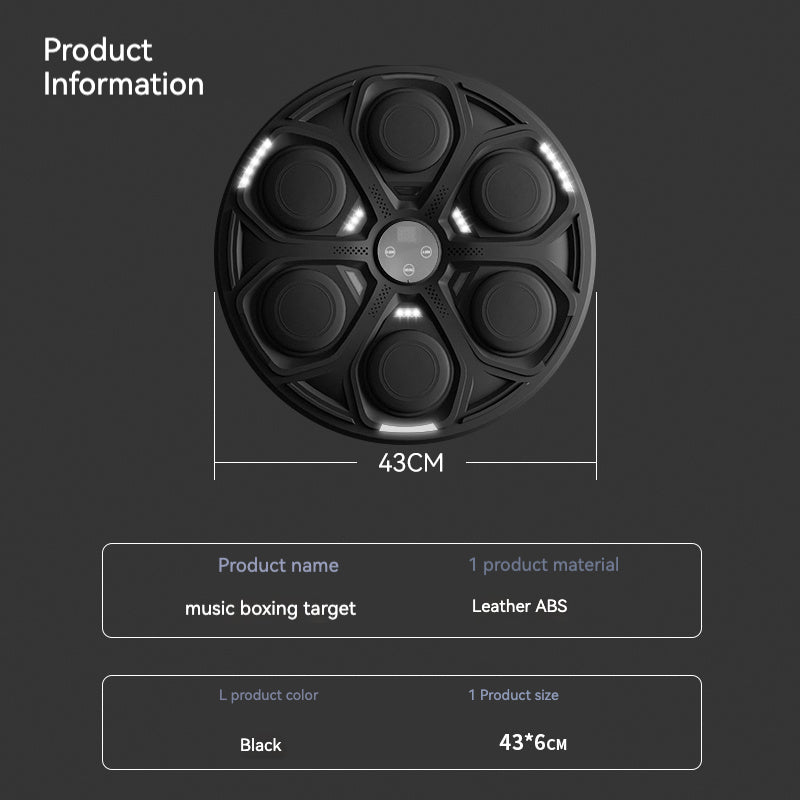 Electronic Music Boxing machine, wall mounted Music boxing board, Rechargeable boxing target boxing pad with Bluetooth speaker, Fitness equipment for gym, home boxing, Boxing accessories equipment, Outdoor recreation equipment Boxing