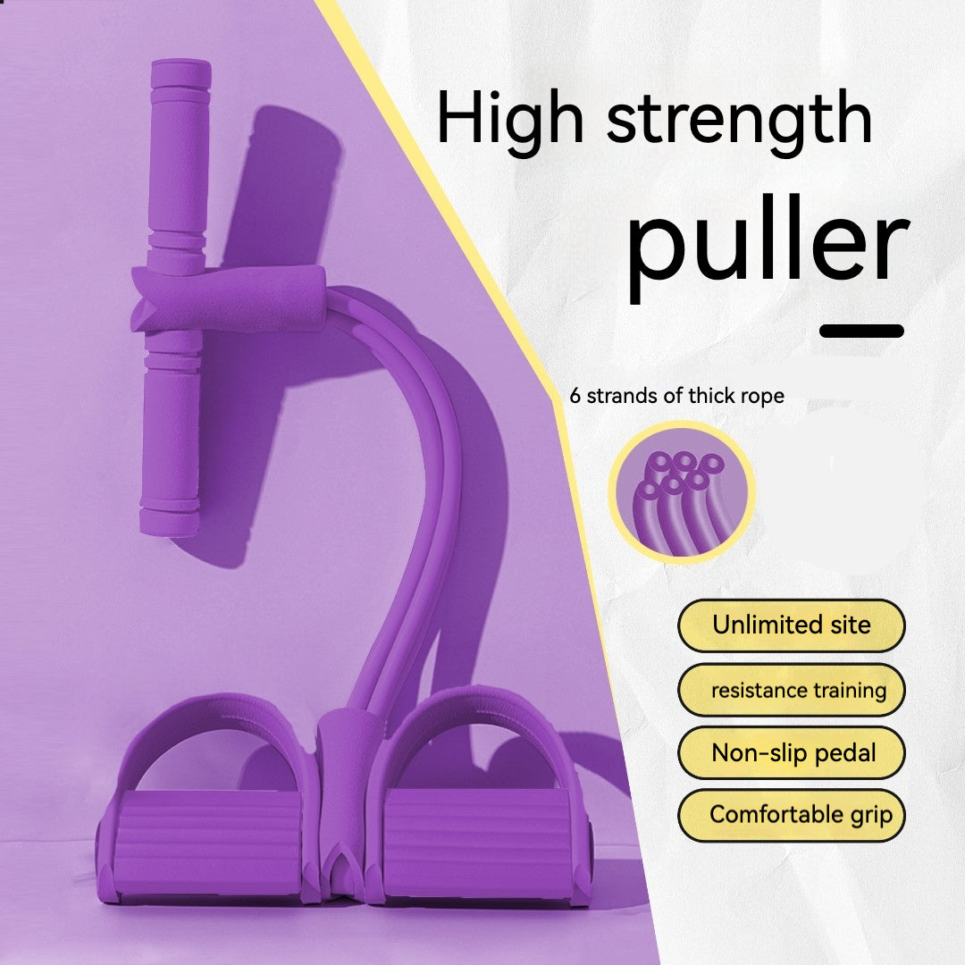 1 Piece Pedal Resistance Band, Yoga Pedal Puller Resistance Band with Handle, Fitness Elastic Band, Tension Rope, Suitable For Abdomen, Waist, Arm, Leg Stretching And Training