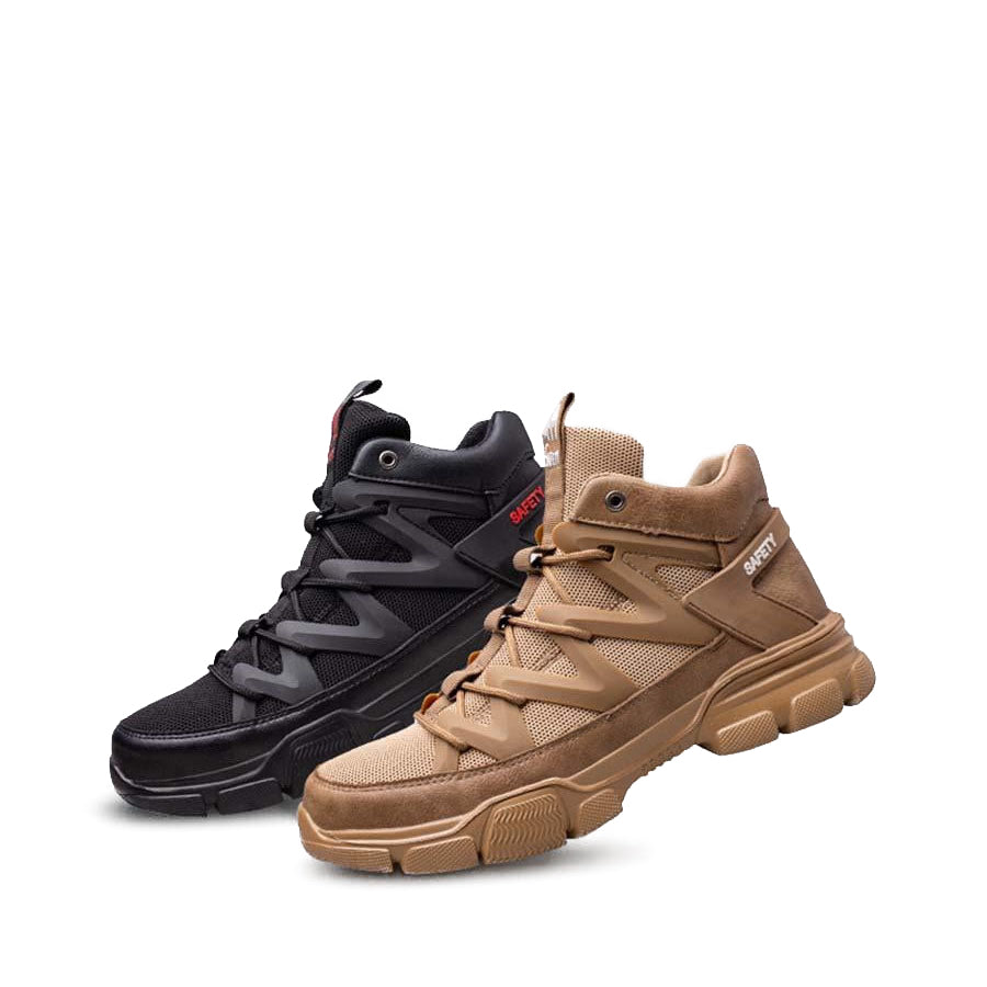 Stitching Steel Toe Fashion Ankle Safety Shoes - True Safety Shoes